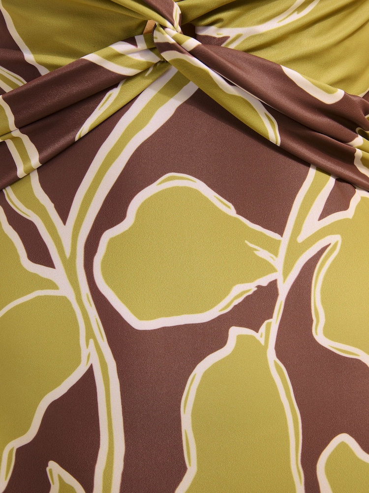 绿色 - Friends Like These Plunge Twist Tummy Control Swimsuit - 图片2 / 6