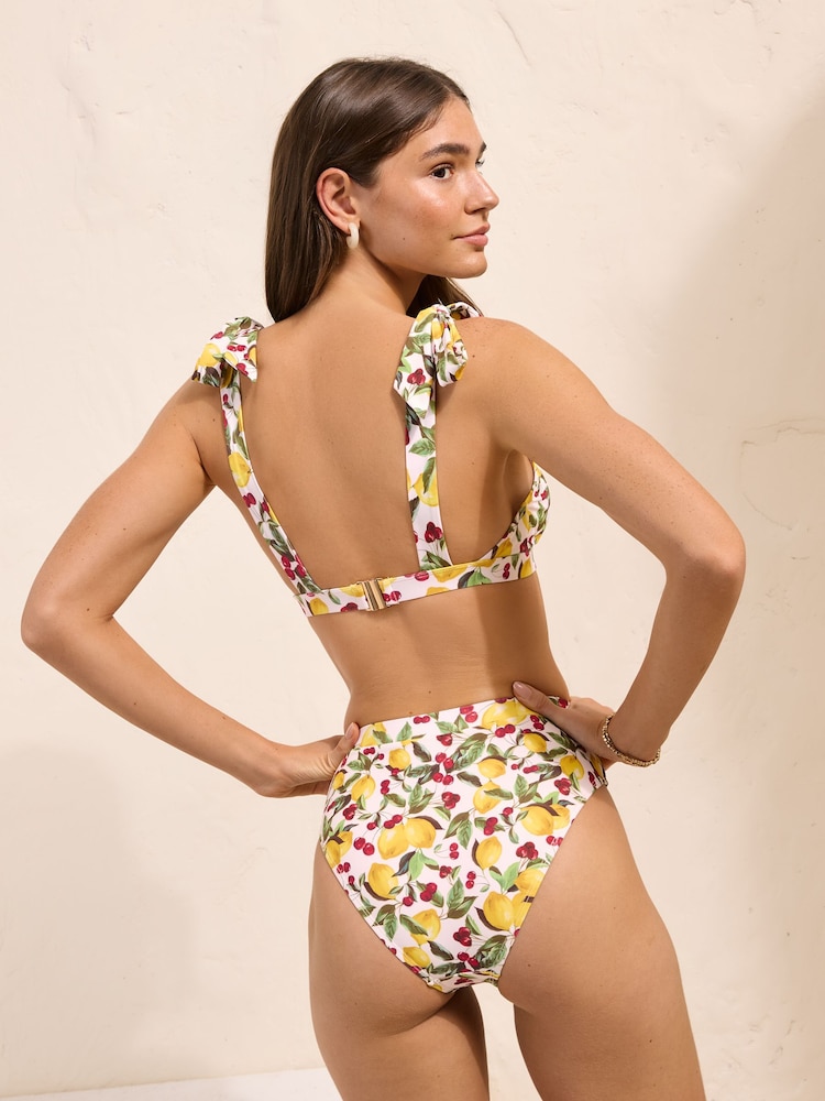 Friends Like These Yellow Lemon Triangle Underband Tie High Waisted Bikini - Image 6 of 6 Friends Like These Yellow Lemon Triangle Underband Tie High Waisted Bikini - Image 6 of 6