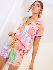 Friends Like These Orange Postcard Short Sleeve Pyjamas - Image 3 of 5