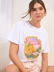 Friends Like These White Banana Short Sleeve Pyjamas - Image 1 of 4