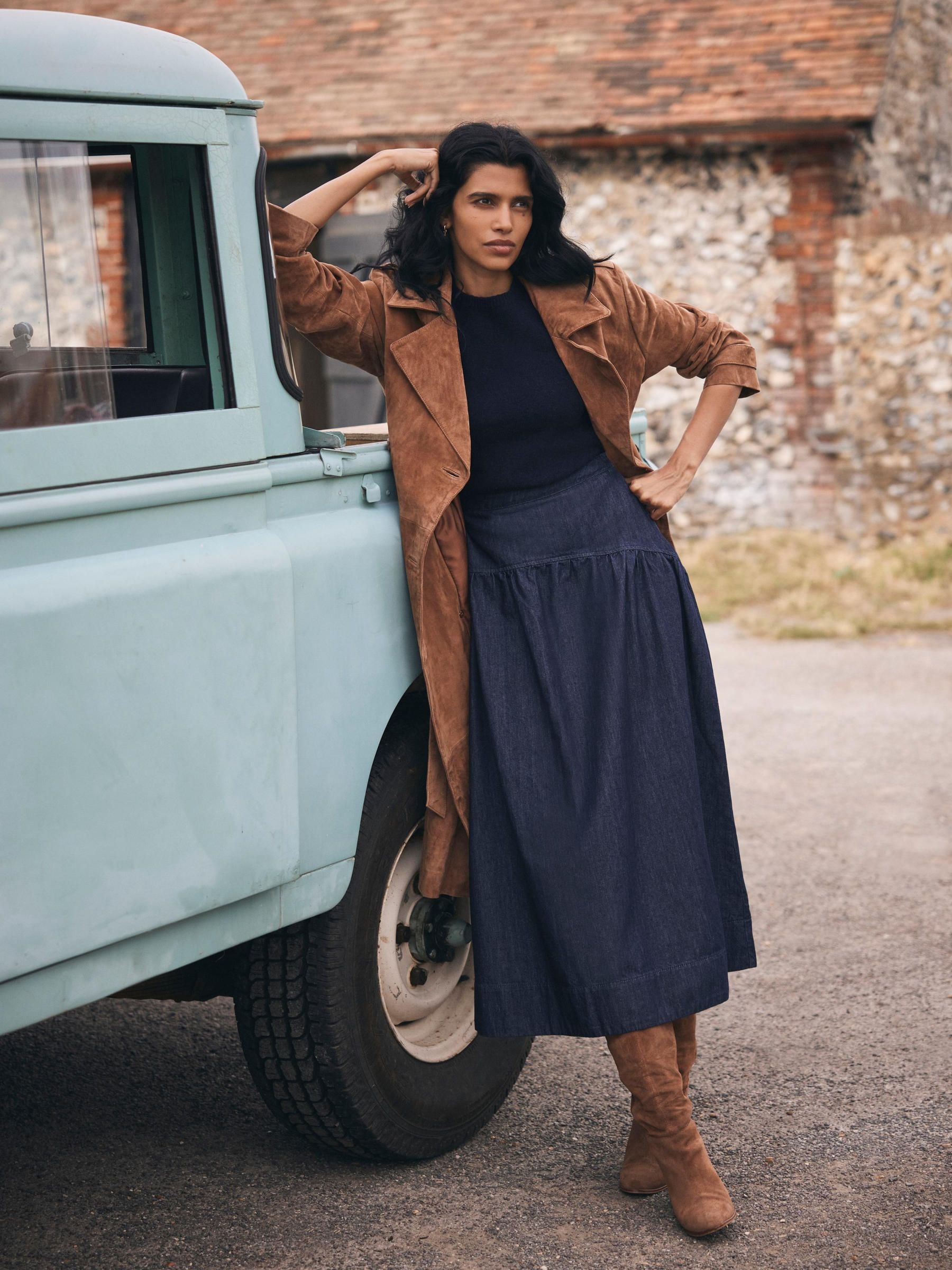Buy Mint Velvet Blue Dark Indigo Denim Maxi Skirt from Next USA