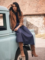 Mint Velvet Blue Dark Indigo Denim Maxi Skirt - Image 2 of 7