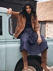 Mint Velvet Blue Dark Indigo Denim Maxi Skirt - Image 4 of 7