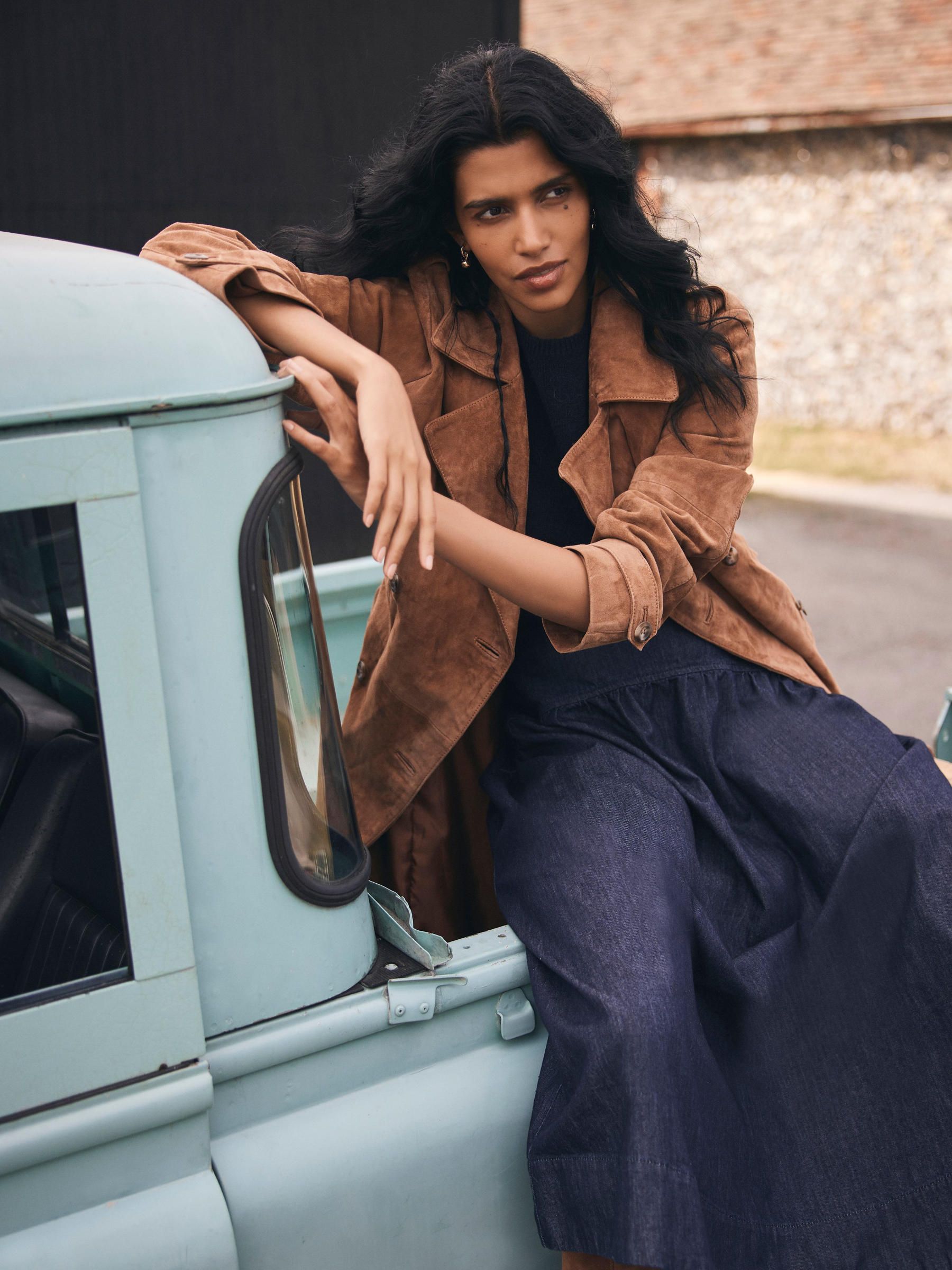 Buy Mint Velvet Blue Dark Indigo Denim Maxi Skirt from Next USA