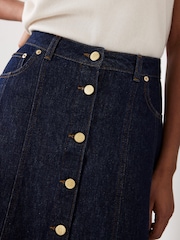 Mint Velvet Blue Denim Midi Skirt - Image 5 of 8