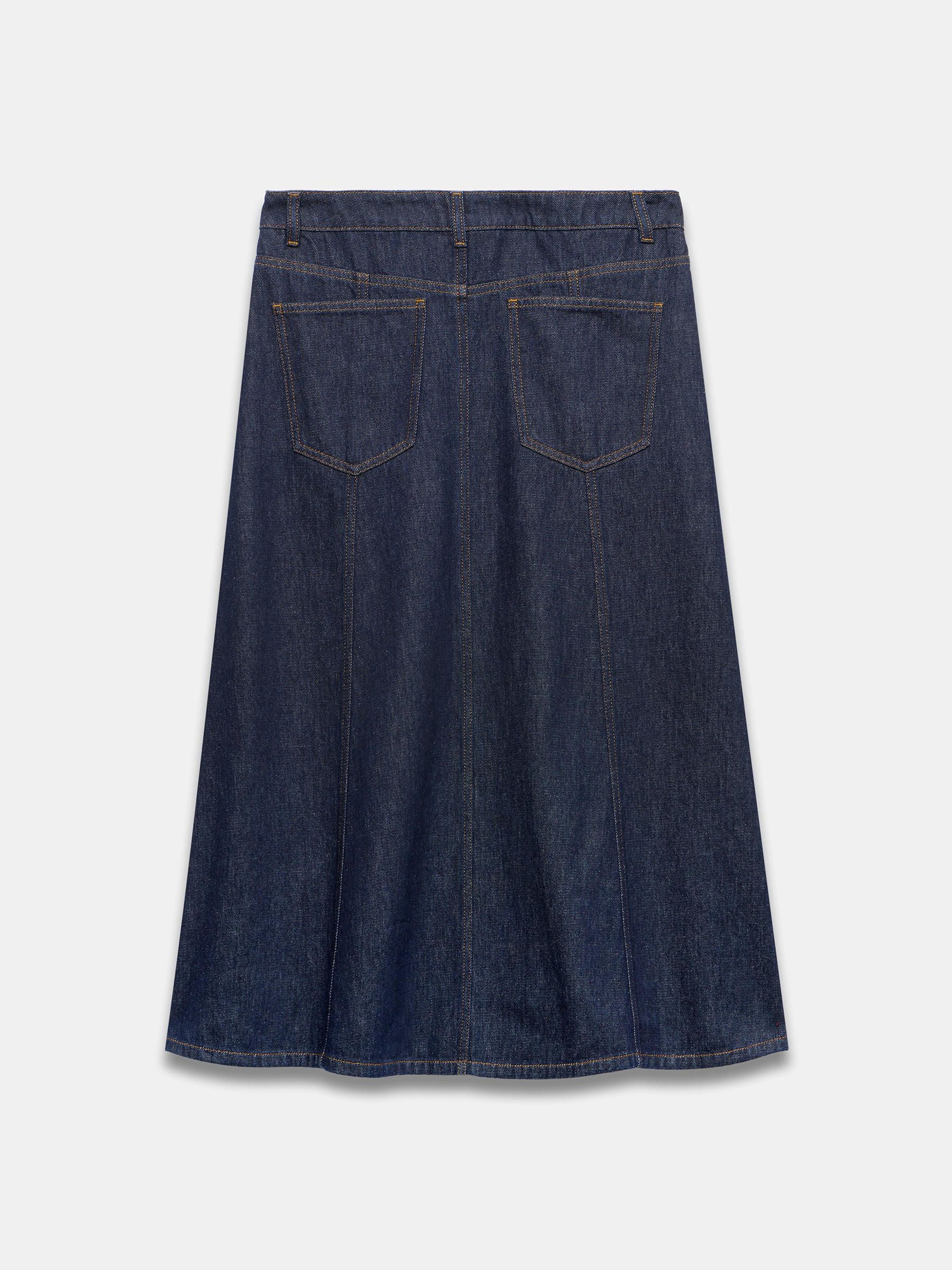 Buy Mint Velvet Blue Denim Midi Skirt from the Next UK online shop