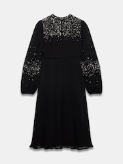 Mint Velvet Black Embellished Midi Dress - Image 7 of 7