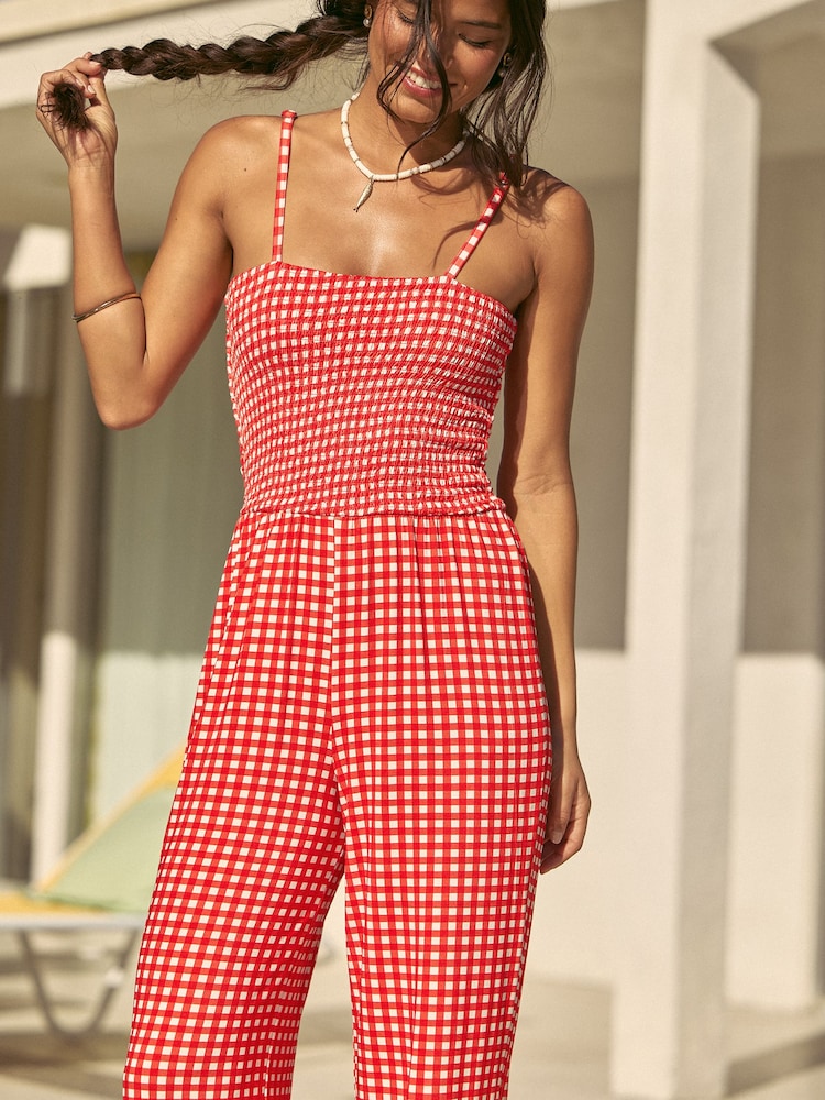 Friends Like These Red Sleeveless Jersey Jumpsuit - Image 2 of 5