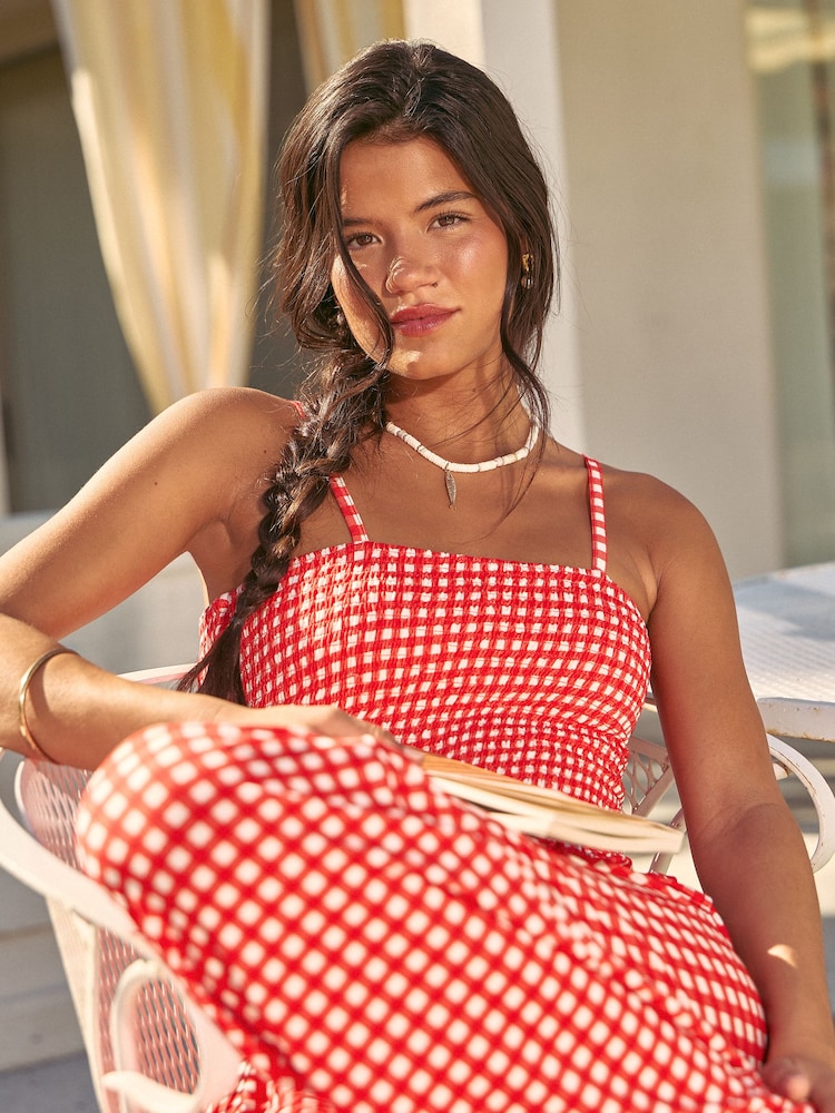 Friends Like These Red Sleeveless Jersey Jumpsuit - Image 5 of 5