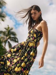 Friends Like These Lemon Yellow Sleeveless Jersey Maxi Dress - Image 2 of 4