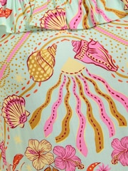 Friends Like These Green/Pink Ruffle Detail Sleeveless Mini Dress - Image 5 of 5