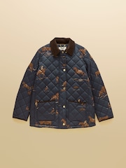 Highgrove Navy Diamond Quilted Jacket - Image 10 of 10