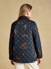 Highgrove Navy Diamond Quilted Jacket - Image 2 of 10