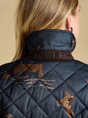 Highgrove Navy Diamond Quilted Jacket - Image 8 of 10