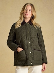 Khaki Zeleno - Highgrove Diamond Quilted Jacket - Slika 1 od 12
