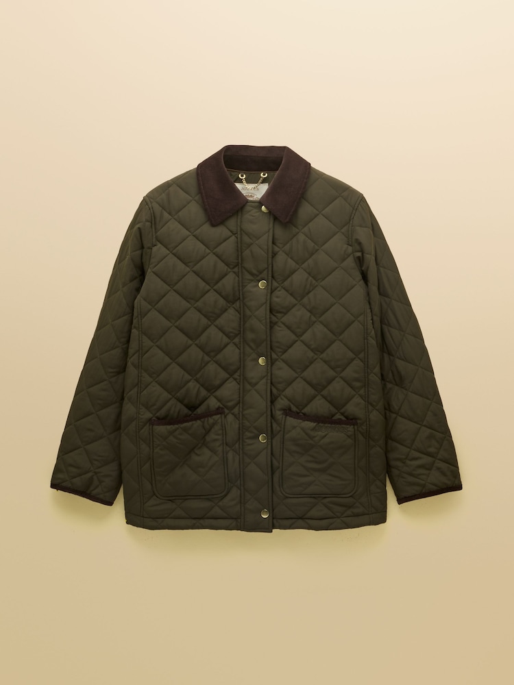 Khaki Zeleno - Highgrove Diamond Quilted Jacket - Slika 12 od 12 Khaki Zeleno - Highgrove Diamond Quilted Jacket - Slika 12 od 12
