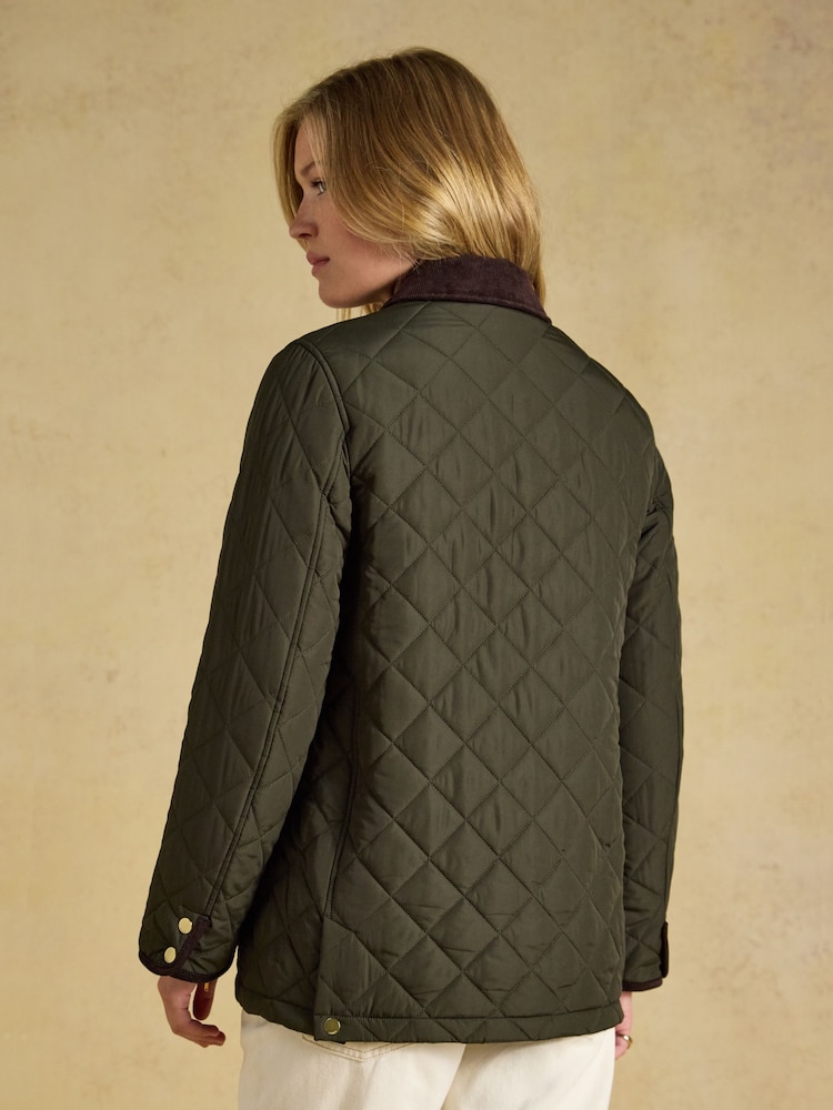 Khaki Zeleno - Highgrove Diamond Quilted Jacket - Slika 2 od 12 Khaki Zeleno - Highgrove Diamond Quilted Jacket - Slika 2 od 12