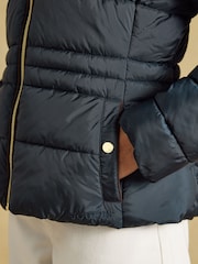 Granatowy - Paddock Showerproof Padded Coat - Obraz 7 z 9