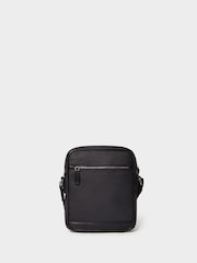 Osprey London The Frontline Waxed Canvas & Leather Black Messenger Bag - Image 3 of 5