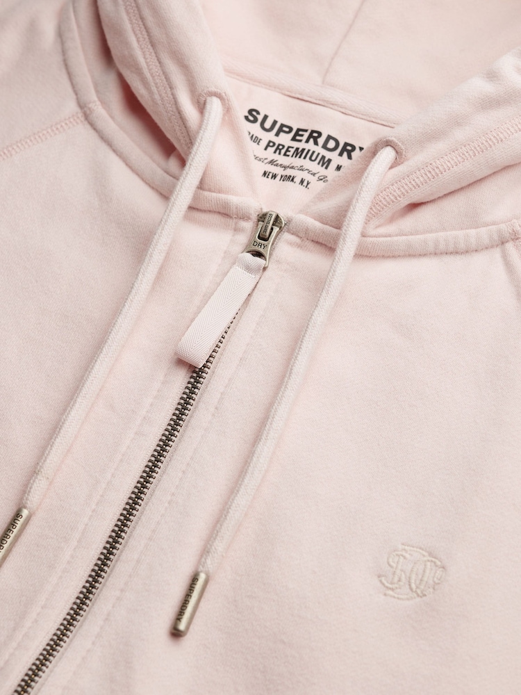 Superdry Pink Studios Relaxed Zip Hoodie - Image 7 of 7 Superdry Pink Studios Relaxed Zip Hoodie - Image 7 of 7