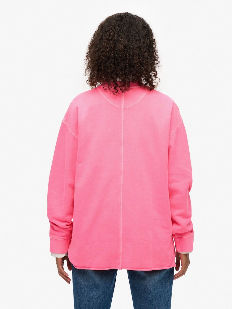 Superdry Pink Studios Crew Sweat top - Image 2 of 7 Superdry Pink Studios Crew Sweat top - Image 2 of 7