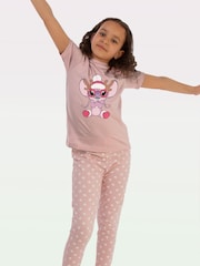 Brands In Pink Disney Lilo & Stitch Angel Christmas Look Pyjamas - Image 2 of 4