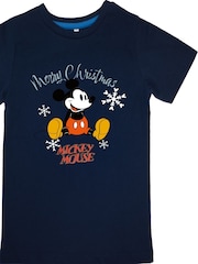 Brands In Blue Disney Mickey Mouse Merry Christmas Pyjamas - Image 4 of 4