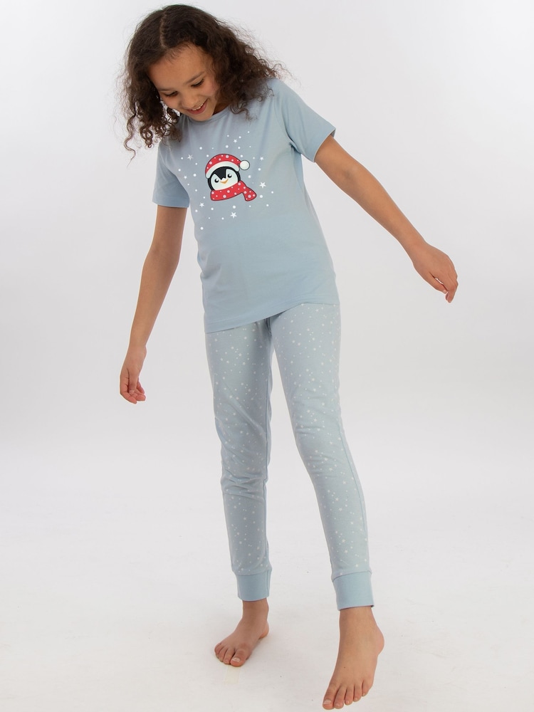 Brands In Blue Christmas Penguin Pyjamas - Image 2 of 4 Brands In Blue Christmas Penguin Pyjamas - Image 2 of 4