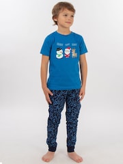 Brands In Blue Christmas Ho Ho Ho Pyjamas - Image 2 of 4