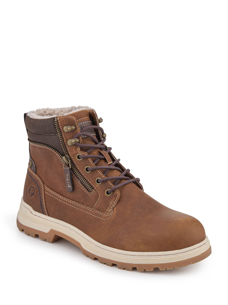 Pavers Brown Lace Up Boots - Image 2 of 5 Pavers Brown Lace Up Boots - Image 2 of 5