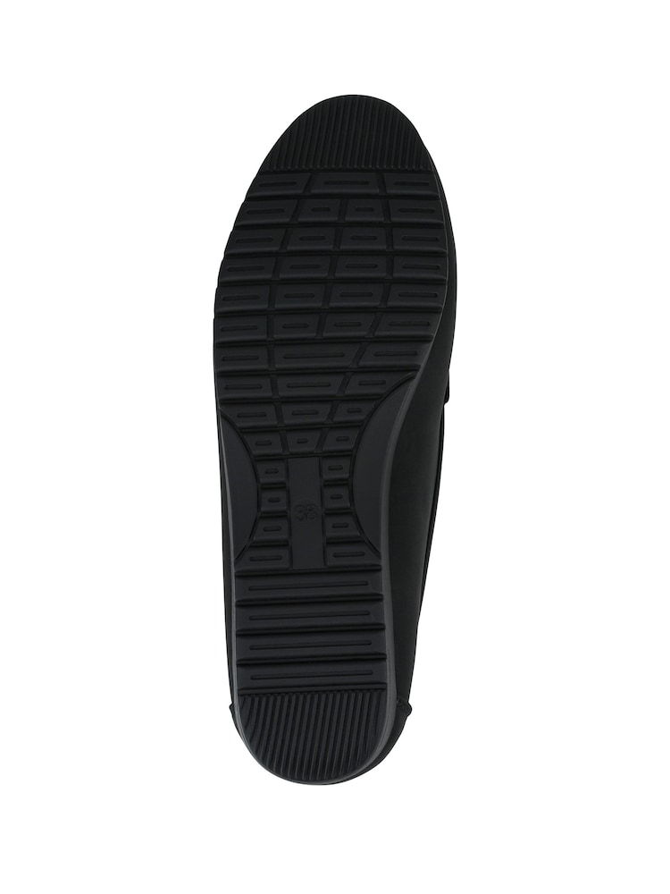Pavers Black Cushioned Insole Moccasins - Image 5 of 5 Pavers Black Cushioned Insole Moccasins - Image 5 of 5