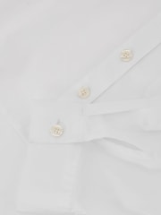 Reiss White Solenge Cotton Cropped Long-Sleeve Shirts - Image 6 of 6