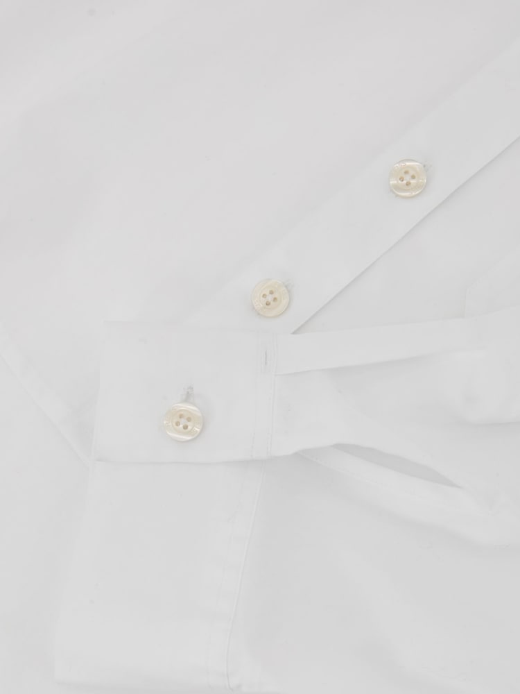 Reiss White Solenge Cotton Cropped Long-Sleeve Shirts - Image 6 of 6 Reiss White Solenge Cotton Cropped Long-Sleeve Shirts - Image 6 of 6