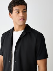 HUGO Black Ellino Camp Collar Shirt - Image 4 of 5