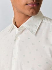 BOSS White Rash Regular Fit Logo Short Sleeve Shirt - Image 4 of 6