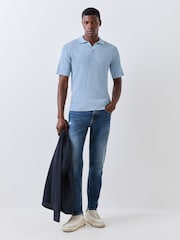 Blau - BOSS Aravola Trophy Neck Polo Shirt - Bild 2 von 5