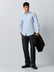BOSS Blue Hank Stretch Shirt - Image 2 of 6