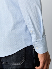 BOSS Blue Hank Stretch Shirt - Image 5 of 6