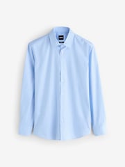 BOSS Blue Hank Stretch Shirt - Image 6 of 6