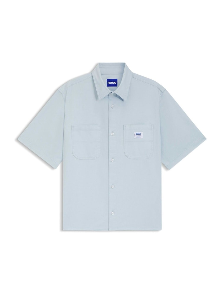 HUGO Blue Ebwin Pocket Oversize Shirt - Image 1 of 1 HUGO Blue Ebwin Pocket Oversize Shirt - Image 1 of 1