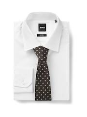 BOSS Brown 7.5cm Spot Tie - Image 1 of 3