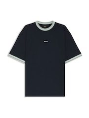 BOSS Blue Relaxed-Fit Logo T-Shirt - Image 1 of 1