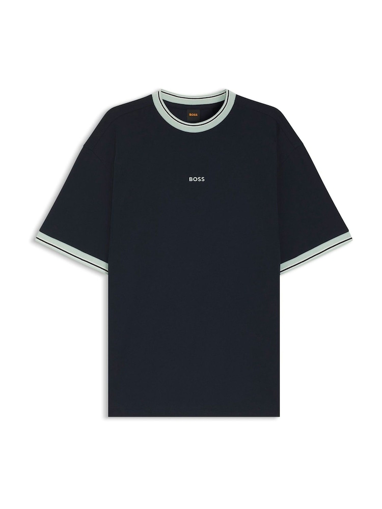BOSS Blue Relaxed-Fit Logo T-Shirt - Image 1 of 1