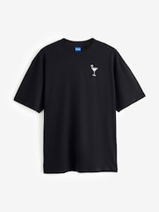 HUGO Black Oversize Back Graphic T-Shirt - Image 1 of 1