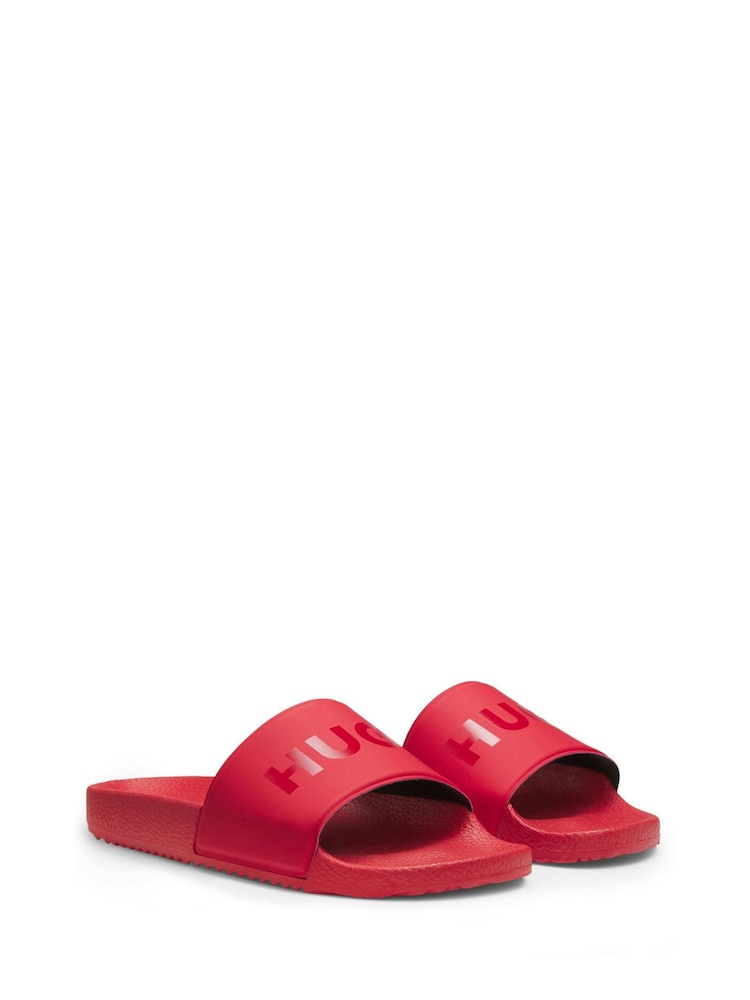 HUGO Blue Timein Logo Sliders - Image 1 of 2