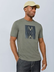 BOSS Grey Regular Fit Back Graphic T-Shirt - Image 1 of 6
