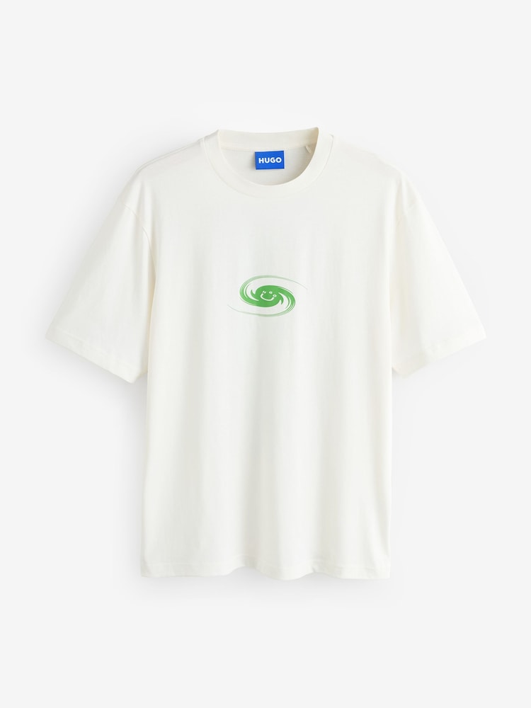HUGO White Nunarix Graphic Logo T-Shirt - Image 1 of 2