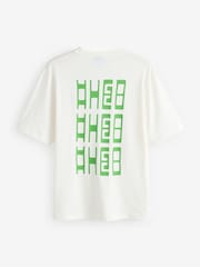 HUGO White Nunarix Graphic Logo T-Shirt - Image 2 of 2