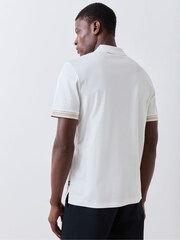 BOSS White Parlay Tipped Polo Shirt - Image 3 of 5
