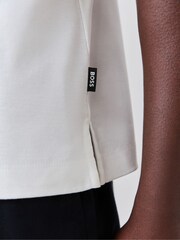 BOSS White Parlay Tipped Polo Shirt - Image 4 of 5